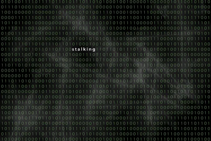 Gerahmter Druck : Deutsches Computer-Netzwerk mit dem Begriff Stalking Gerahmter Druck : Deutsches Computer-Netzwerk mit dem Begriff Stalking