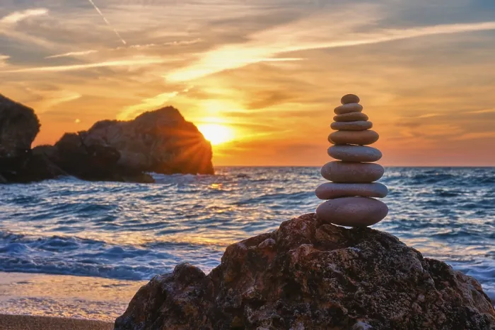 Gerahmter Druck : Konzept der Balance und Harmonie. Gerahmter Druck : Konzept der Balance und Harmonie.