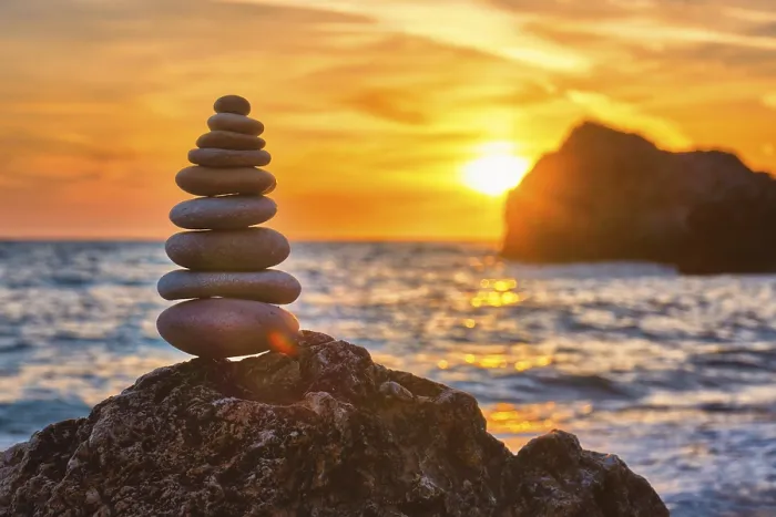 Gerahmter Druck : Konzept der Balance und Harmonie Gerahmter Druck : Konzept der Balance und Harmonie