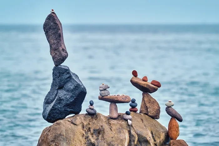 Gerahmter Druck : Konzept der Balance und Harmonie Gerahmter Druck : Konzept der Balance und Harmonie