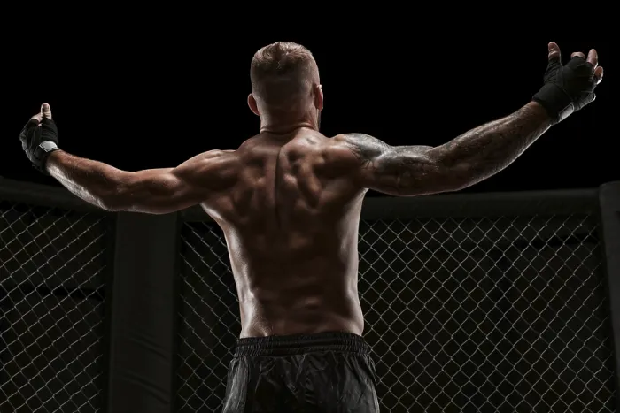 Gerahmter Druck : Konzeptionelles Bild eines Kickboxers. Gerahmter Druck : Konzeptionelles Bild eines Kickboxers.
