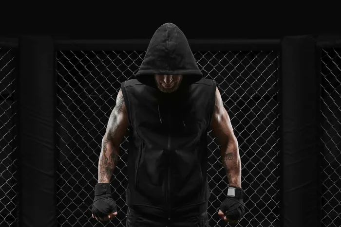 Gerahmter Druck : Konzeptionelles Bild eines Kickboxers. Gerahmter Druck : Konzeptionelles Bild eines Kickboxers.