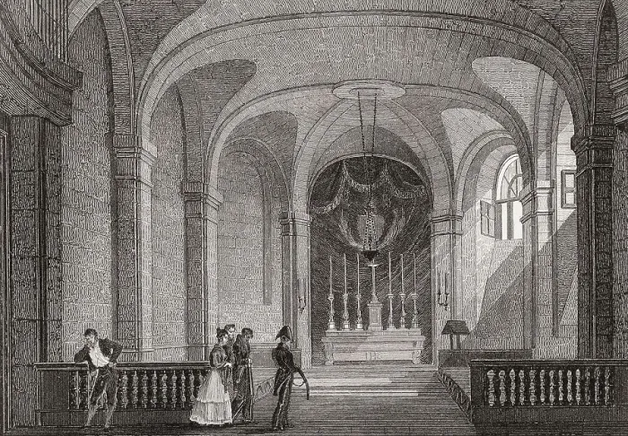 Gerahmter Druck : Die Konziergerie, Kapelle der Gefängnisstätte Gerahmter Druck : Die Konziergerie, Kapelle der Gefängnisstätte