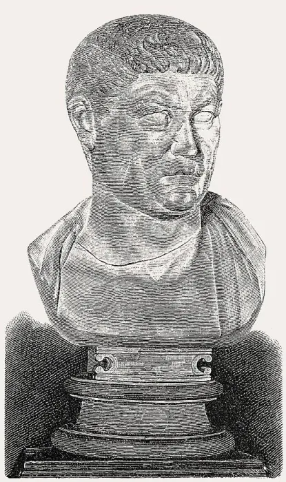 Gerahmter Druck : Konsularius der erste oder Konsularius Chlorus Gerahmter Druck : Konsularius der erste oder Konsularius Chlorus