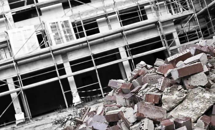 Gerahmter Druck : Bauwerk für ein Wohnhaus. Gerahmter Druck : Bauwerk für ein Wohnhaus.