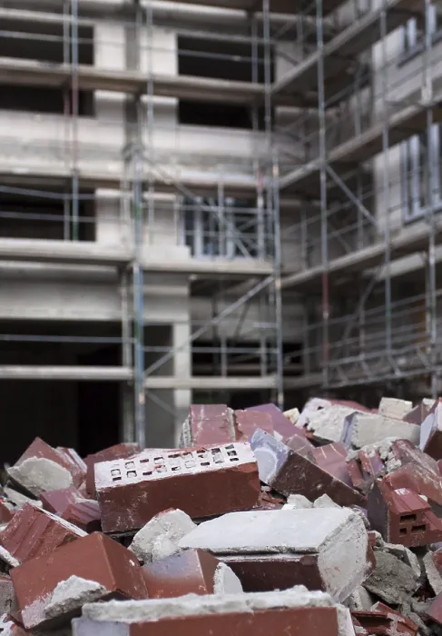 Gerahmter Druck : Bauwerk für ein Wohnhaus. Gerahmter Druck : Bauwerk für ein Wohnhaus.