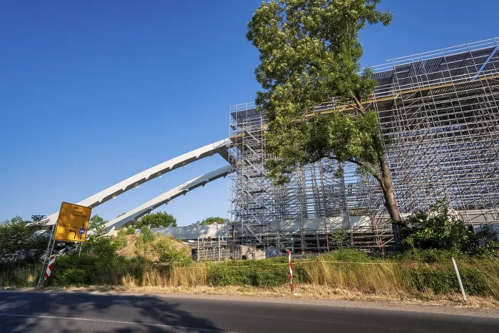 Gerahmter Druck : Baustelle Oderbrücke Kustrin-Kietz Gerahmter Druck : Baustelle Oderbrücke Kustrin-Kietz