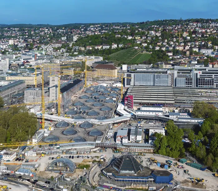 Gerahmter Druck : Baustelle am Hauptbahnhof Stuttgart Gerahmter Druck : Baustelle am Hauptbahnhof Stuttgart