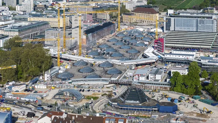 Gerahmter Druck : Baustelle am Hauptbahnhof Stuttgart Gerahmter Druck : Baustelle am Hauptbahnhof Stuttgart