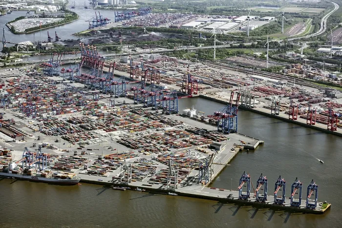 Gerahmter Druck : Container-Terminal Burchardkai Gerahmter Druck : Container-Terminal Burchardkai