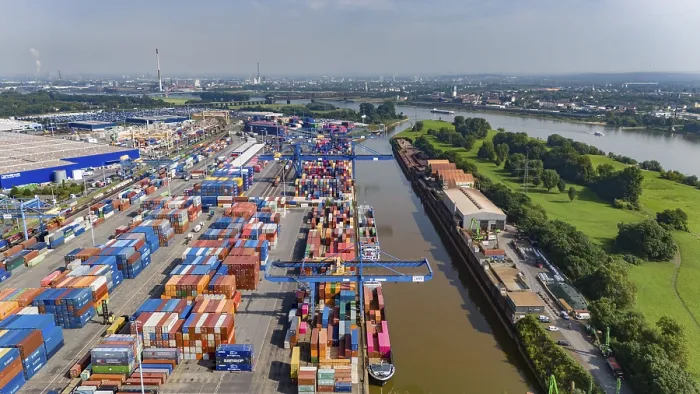 Gerahmter Druck : Container-Terminal D3T, Containerhafen Gerahmter Druck : Container-Terminal D3T, Containerhafen