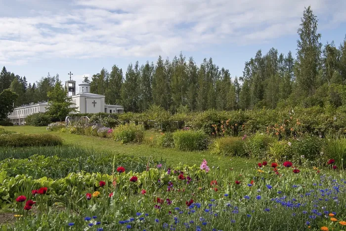 Gerahmter Druck : Kloster und Garten, Trinitätskloster Gerahmter Druck : Kloster und Garten, Trinitätskloster