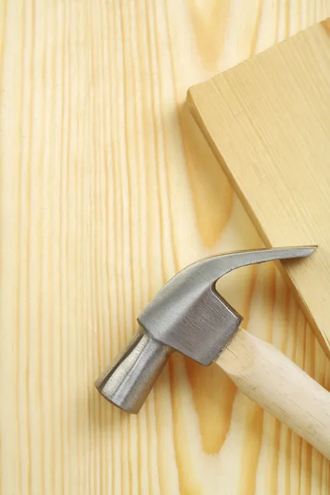 Gerahmter Druck : Holzschlägerkopf auf Holz Gerahmter Druck : Holzschlägerkopf auf Holz