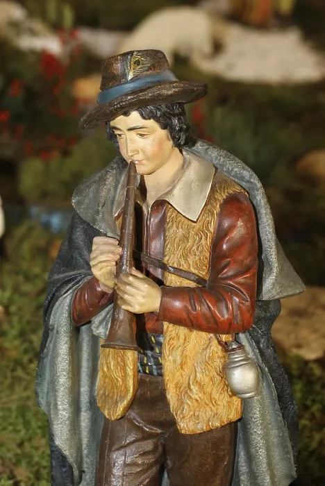 Gerahmter Druck : Hirtenfigur, Schäfer. Gerahmter Druck : Hirtenfigur, Schäfer.