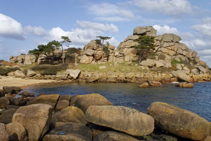Gerahmter Druck : Auf der Côte de Granit Rose Gerahmter Druck : Auf der Côte de Granit Rose
