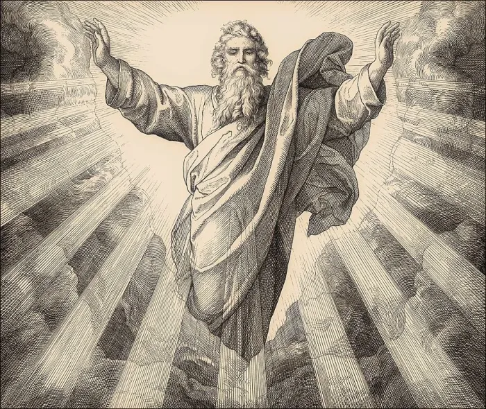 Gerahmter Druck : Die Schöpfung des Lichts im Alten Testament Gerahmter Druck : Die Schöpfung des Lichts im Alten Testament
