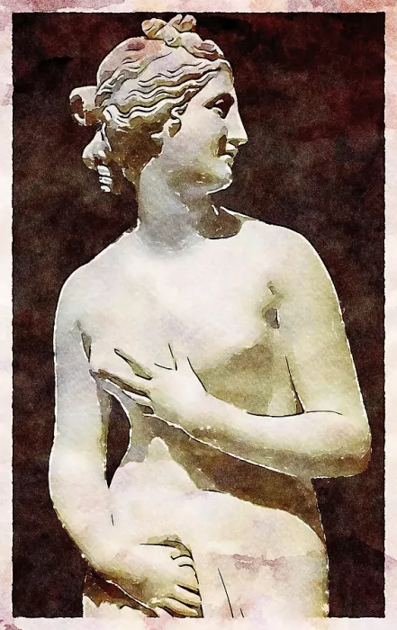 Gerahmter Druck : Kreative Illustration der Venusstatue. Gerahmter Druck : Kreative Illustration der Venusstatue.