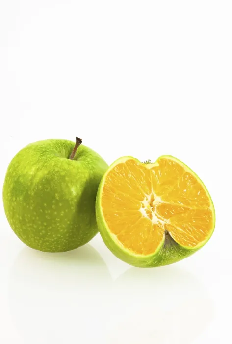 Gerahmter Druck : Apfel-Orange-Hybride Gerahmter Druck : Apfel-Orange-Hybride