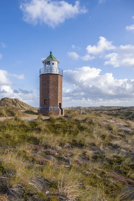 Gerahmter Druck : Kreuzlicht, Leuchtturm auf Sanddüne. Gerahmter Druck : Kreuzlicht, Leuchtturm auf Sanddüne.