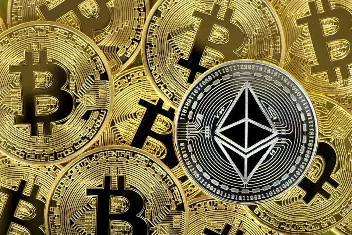 Gerahmter Druck : Kryptowährung, digitale Währung Gerahmter Druck : Kryptowährung, digitale Währung