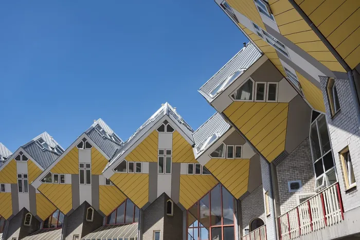 Gerahmter Druck : Würfelhäuser, Würfelarchitektur. Gerahmter Druck : Würfelhäuser, Würfelarchitektur.