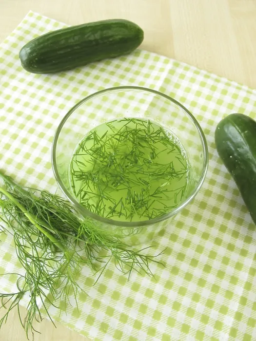 Gerahmter Druck : Zuckerwurzel-Saft mit Dill.