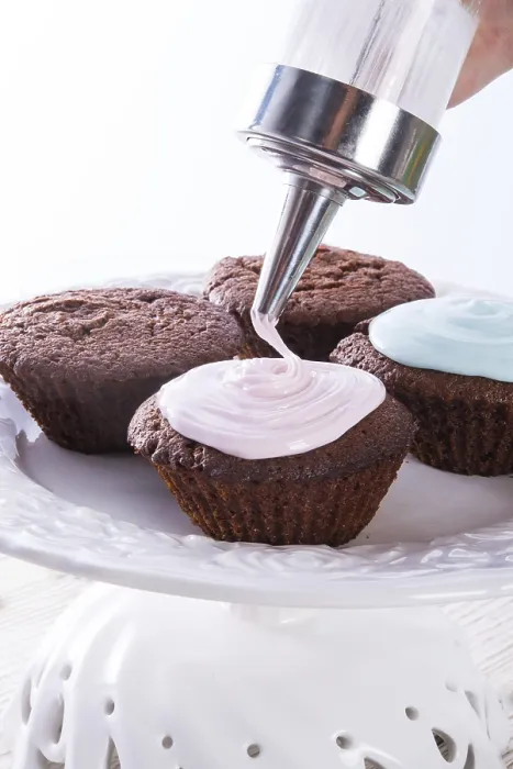 Gerahmter Druck : Kuchenteile-Zuckercreme Gerahmter Druck : Kuchenteile-Zuckercreme