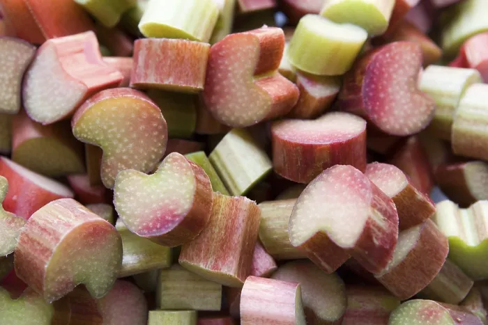 Gerahmter Druck : Rhubarb in Einzelteilen schneiden. Gerahmter Druck : Rhubarb in Einzelteilen schneiden.