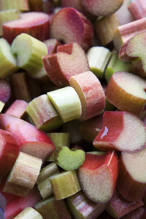 Gerahmter Druck : Rhubarb in Details schneiden. Gerahmter Druck : Rhubarb in Details schneiden.