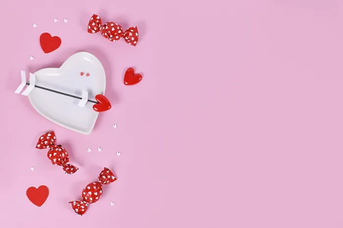 Gerahmter Druck : Schöne Valentinstags-Süßigkeiten. Gerahmter Druck : Schöne Valentinstags-Süßigkeiten.