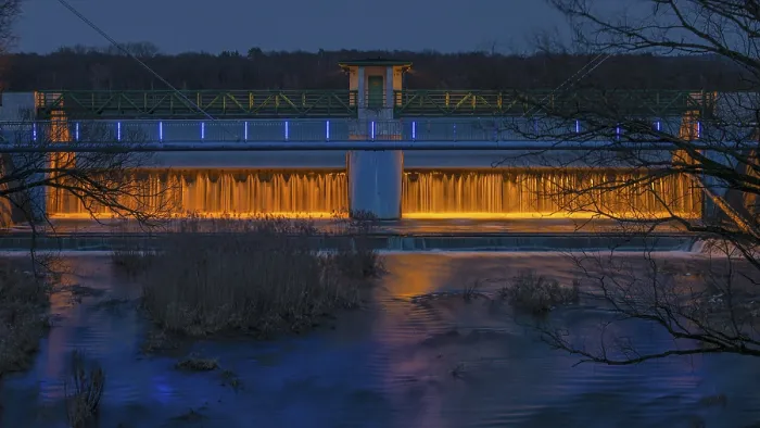 Gerahmter Druck : Dam Haltern am See, Radschleuse Gerahmter Druck : Dam Haltern am See, Radschleuse