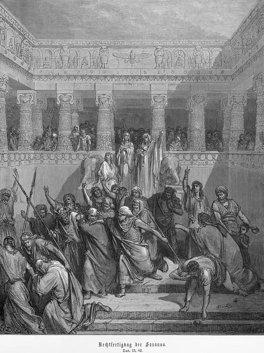 Gerahmter Druck : Daniel, Bibel, Kapitel 13, Vers 62 Gerahmter Druck : Daniel, Bibel, Kapitel 13, Vers 62