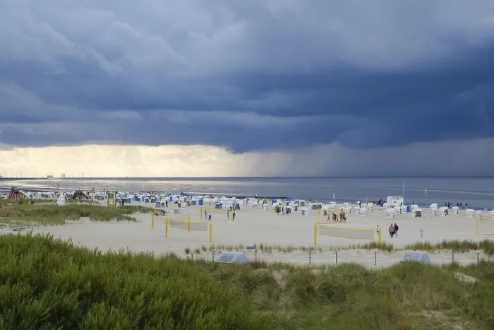 Gerahmter Druck : Dunkle Wolken über der Nordsee. Gerahmter Druck : Dunkle Wolken über der Nordsee.