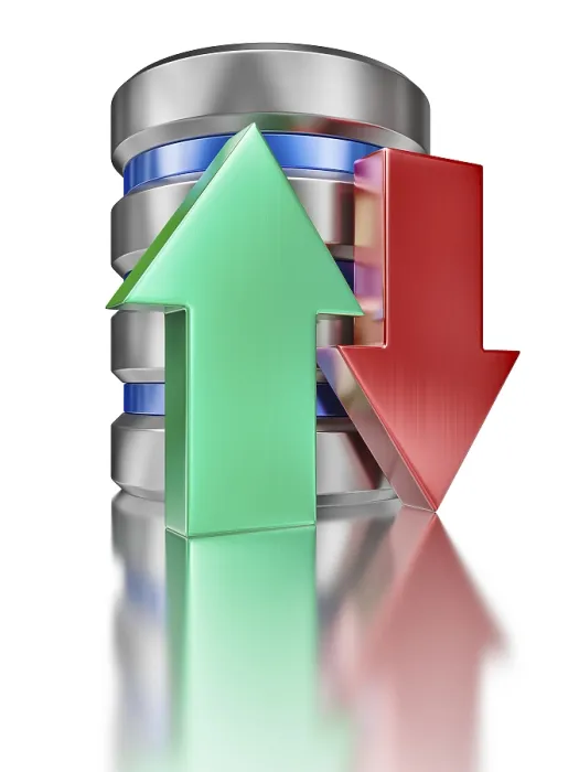 Gerahmter Druck : Datenbank-Upload-Download-Konzept Gerahmter Druck : Datenbank-Upload-Download-Konzept