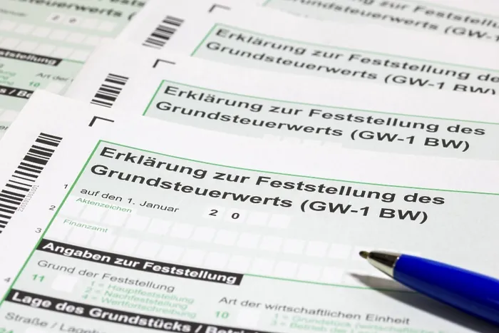 Gerahmter Druck : Erläuterung der Grundsteuerwerte Gerahmter Druck : Erläuterung der Grundsteuerwerte