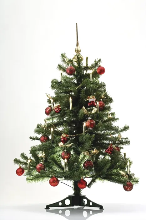 Gerahmter Druck : Künstlicher geschmückter Weihnachtsbaum Gerahmter Druck : Künstlicher geschmückter Weihnachtsbaum