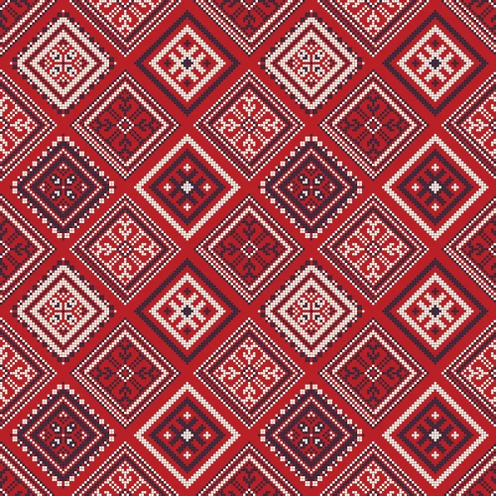 Gerahmter Druck : Traditionelles russisches Stickmuster Gerahmter Druck : Traditionelles russisches Stickmuster