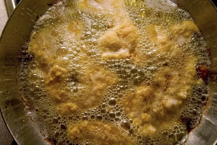 Gerahmter Druck : Frittierter Schnitzel Gerahmter Druck : Frittierter Schnitzel