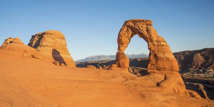 Gerahmter Druck : Delikates Arch, Felsbogen im Abendsonnenschein. Gerahmter Druck : Delikates Arch, Felsbogen im Abendsonnenschein.