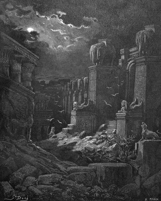 Gerahmter Druck : Die zerstörte Babylon, Zerstörung und Untergang. Gerahmter Druck : Die zerstörte Babylon, Zerstörung und Untergang.