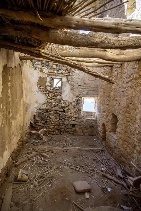 Gerahmter Druck : Verfallenes Schloss von Astypalea. Gerahmter Druck : Verfallenes Schloss von Astypalea.