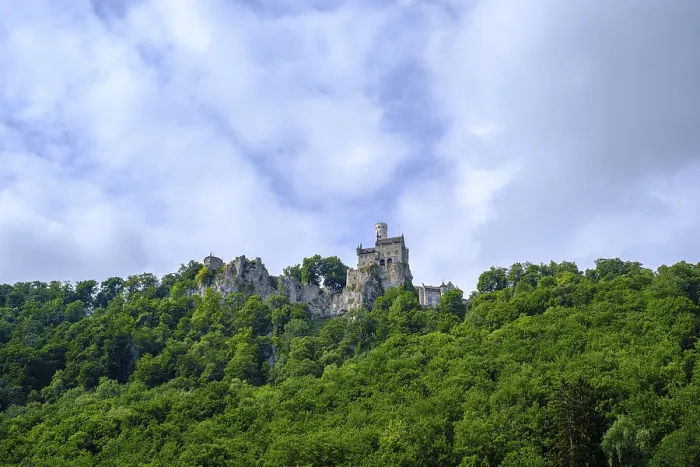 Gerahmter Druck : Fernansicht von Lichtensteinburg. Gerahmter Druck : Fernansicht von Lichtensteinburg.
