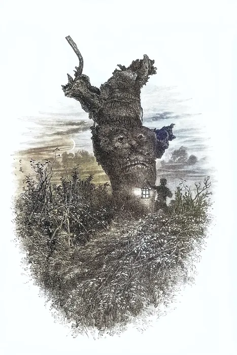 Gerahmter Druck : Einzelgängerische Bäume, Naturdenkmal. Gerahmter Druck : Einzelgängerische Bäume, Naturdenkmal.