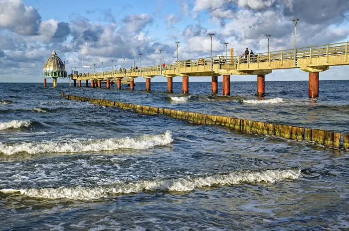 Gerahmter Druck : Tauchgondel am Zingster Pier Gerahmter Druck : Tauchgondel am Zingster Pier