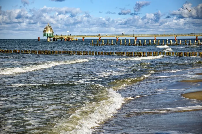 Gerahmter Druck : Tauchgondel am Zingster Pier Gerahmter Druck : Tauchgondel am Zingster Pier