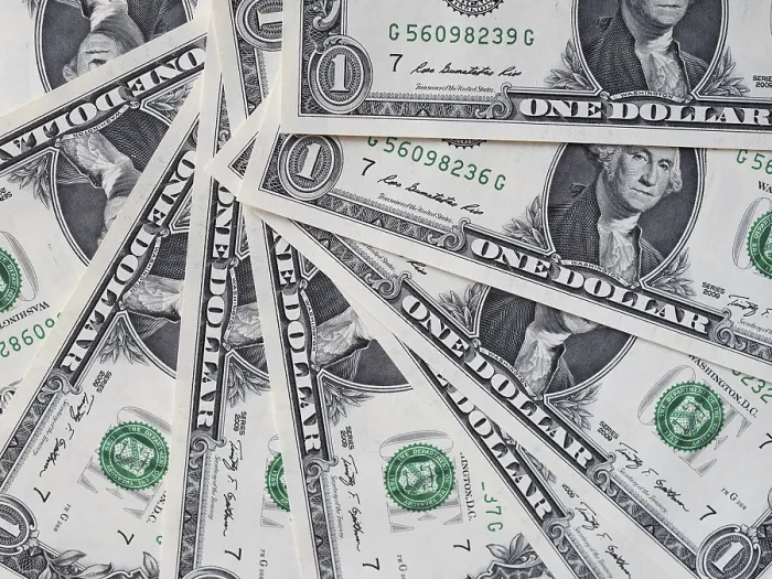 Gerahmter Druck : Dollar-Scheine 1 Dollar Gerahmter Druck : Dollar-Scheine 1 Dollar
