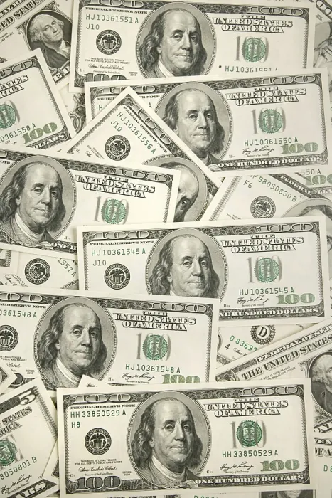 Gerahmter Druck : Dollar-Scheine. 100 Dollar-Scheine Gerahmter Druck : Dollar-Scheine. 100 Dollar-Scheine
