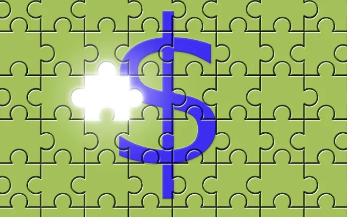 Gerahmter Druck : Dollar-Symbol auf einem Puzzle mit fehlendem Teil. Gerahmter Druck : Dollar-Symbol auf einem Puzzle mit fehlendem Teil.