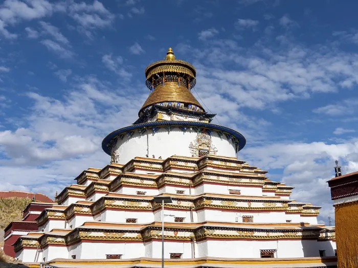 Gerahmter Druck : Bau des Domes im Palcho-Kloster Gerahmter Druck : Bau des Domes im Palcho-Kloster