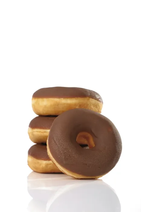Gerahmter Druck : Donuts mit Milchschokoladenüberzug Gerahmter Druck : Donuts mit Milchschokoladenüberzug